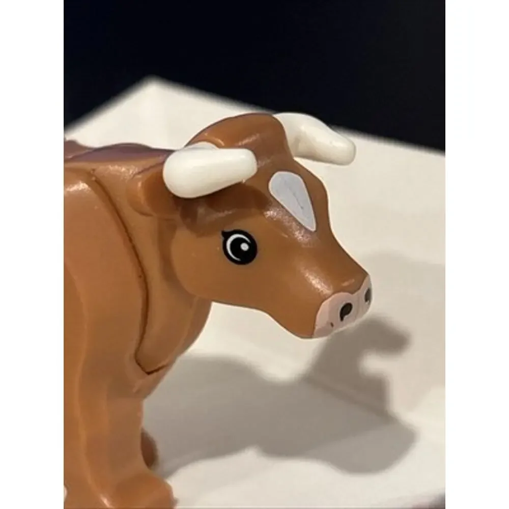 Lego Cow Medium Nougat #64452pb01c03 Set #60346 Barn & Farm Animals
